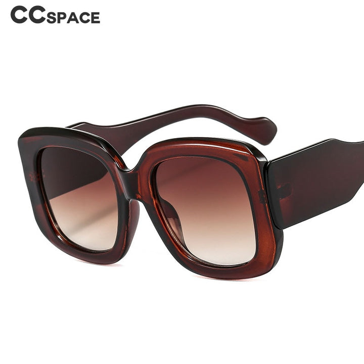 CCspace Women's Full Rim Oversized Square Resin Wide Leg Frame Sunglasses 46633 Sunglasses CCspace Sunglasses