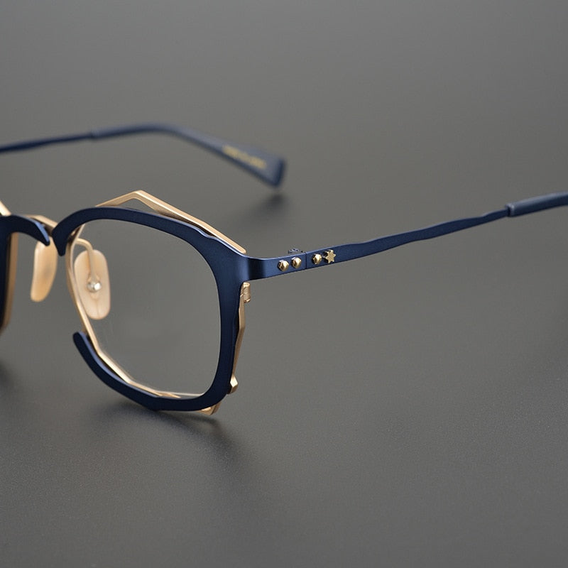 Gatenac Unisex Full Rim Square Titanium Alloy Frame Eyeglasses Gxyj360 Full Rim Gatenac