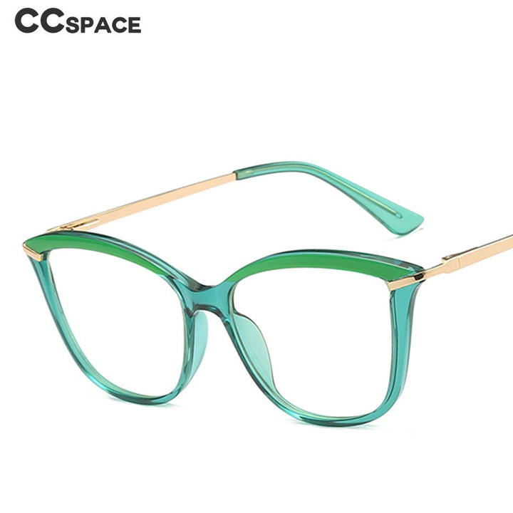 CCspace Unisex Full Rim Cat Eye Tr 90 Titanium Frame Eyeglasses 46911 Full Rim CCspace