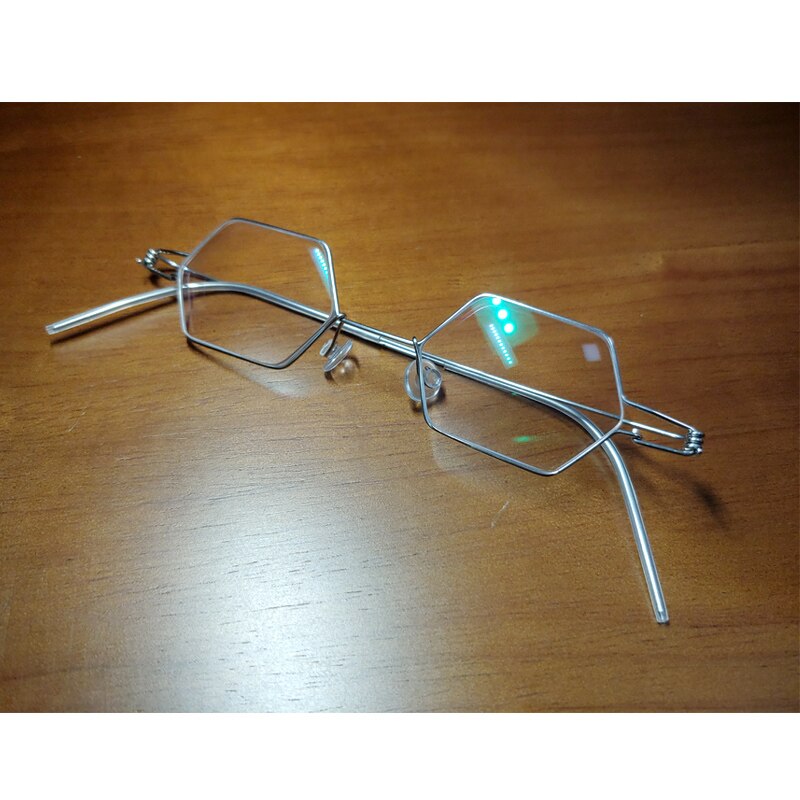Yujo Handcrafted Unisex Polygonal Stainless Steel Eyeglasses Y002 Full Rim Yujo