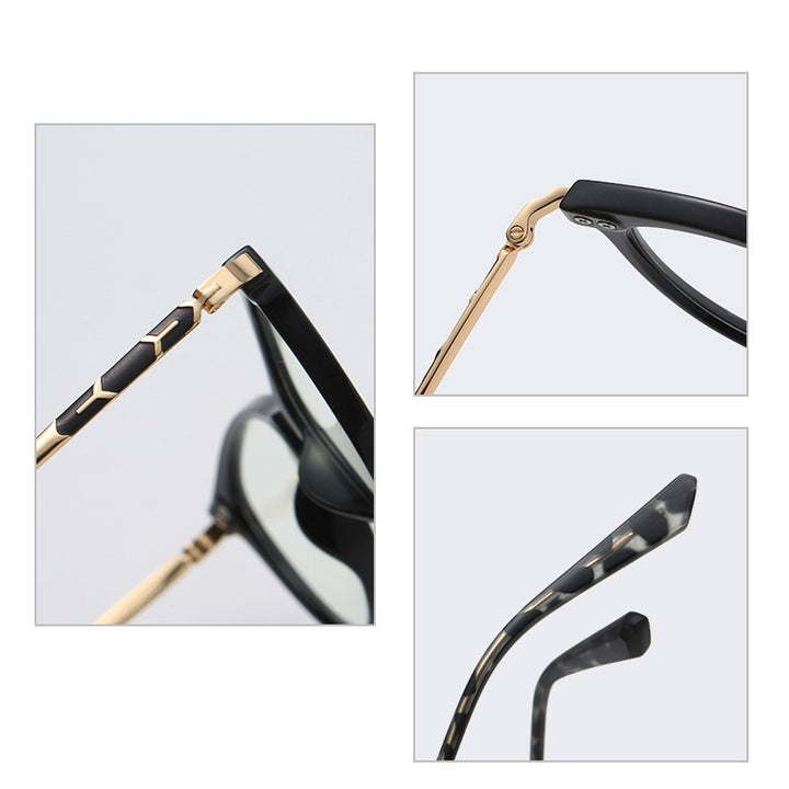 Hotony Women's Full Rim Cat Eye TR 90 Resin Alloy Frame Eyeglasses Tr2332 Full Rim Hotony