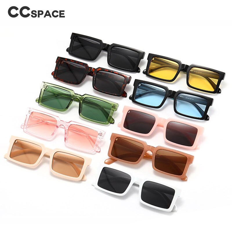 CCspace Women's Full Rim Square Resin Frame Sunglasses 49546 Sunglasses CCspace