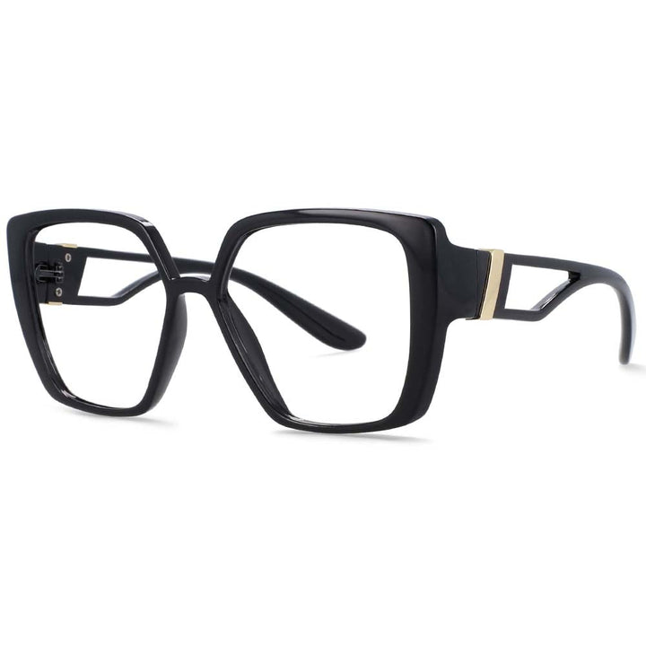 CCspace Unisex Full Rim Square Resin Frame Eyeglasses 54036 Full Rim CCspace C1Black
