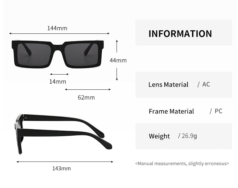 CCspace Women's Full Rim Square Resin Frame Sunglasses 49546 Sunglasses CCspace