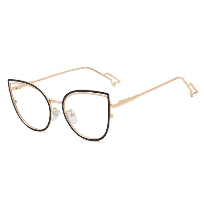 CCspace Unisex Full Rim Cat Eye Tr 90 Titanium Frame Eyeglasses 48198 Full Rim CCspace C5 Black