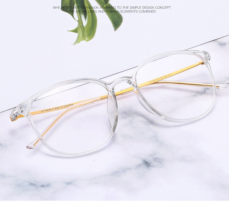 Hotony Unisex Full Rim Square TR 90 Alloy Frame Eyeglasses 2212 Full Rim Hotony