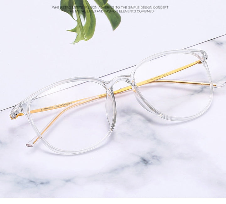 Hotony Unisex Full Rim Square TR 90 Alloy Frame Eyeglasses 2212 Full Rim Hotony