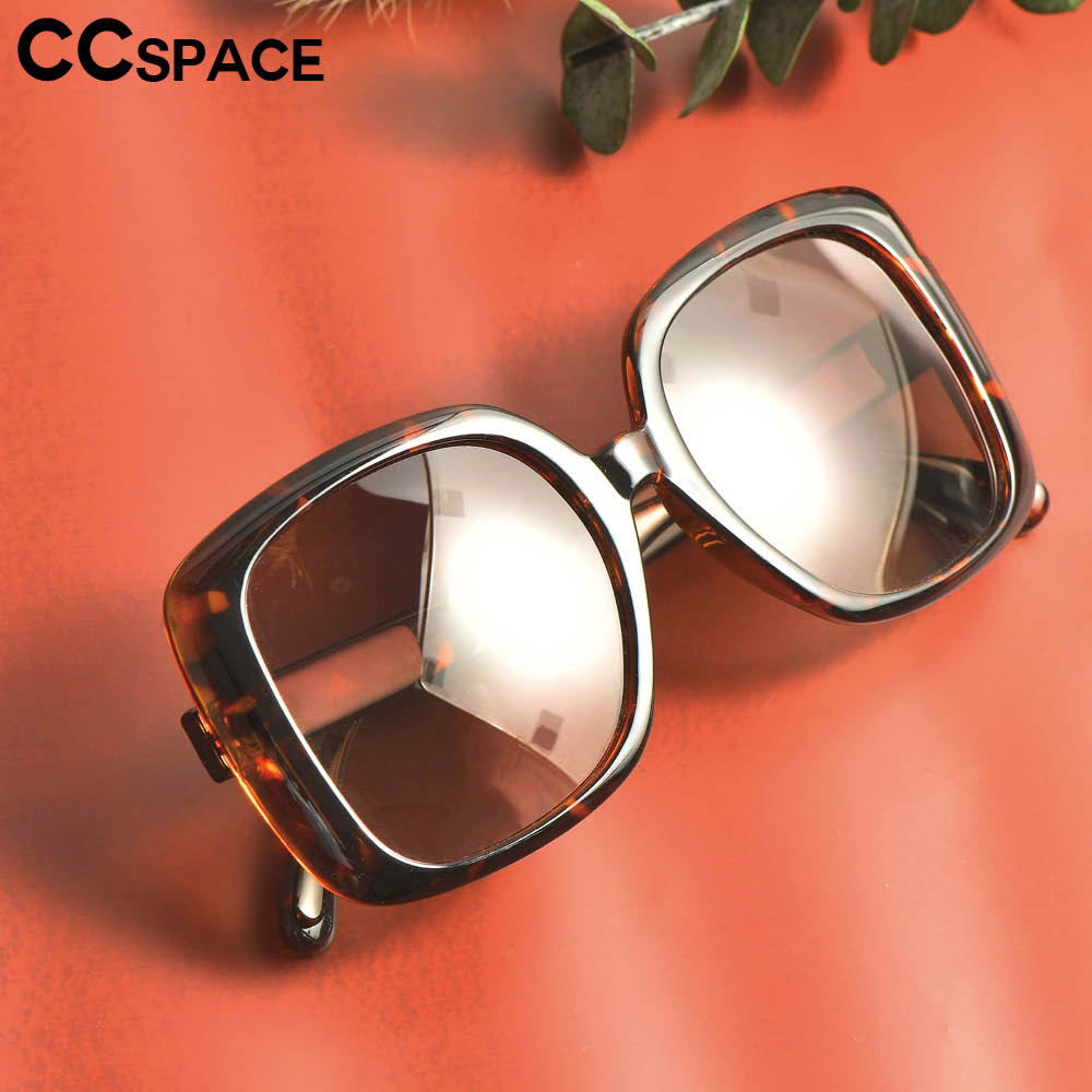CCspace Women's Full Rim Oversized Square Resin Frame Sunglasses 53656 Sunglasses CCspace Sunglasses