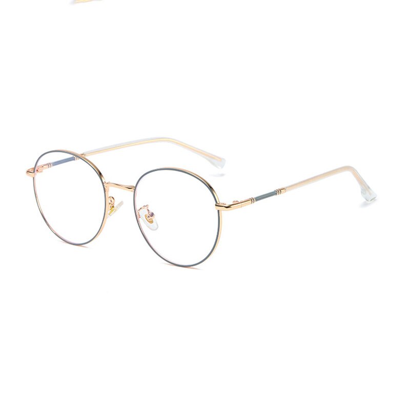 Hotony Unisex Full Rim Round Alloy Eyeglasses 61099 Full Rim Hotony
