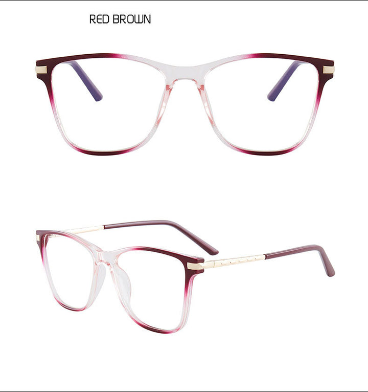 Hotony Women's Full Rim TR 90 Resin Square Frame Eyeglasses 7039 Full Rim Hotony