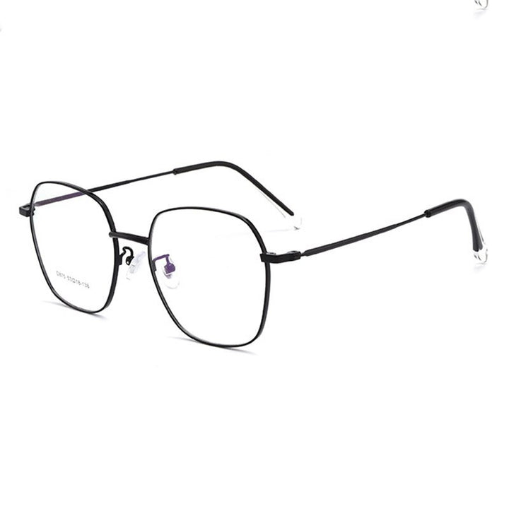 Hotony Unisex Full Rim Polygon Alloy Frame Spring Hinge Eyeglasses D875 Full Rim Hotony