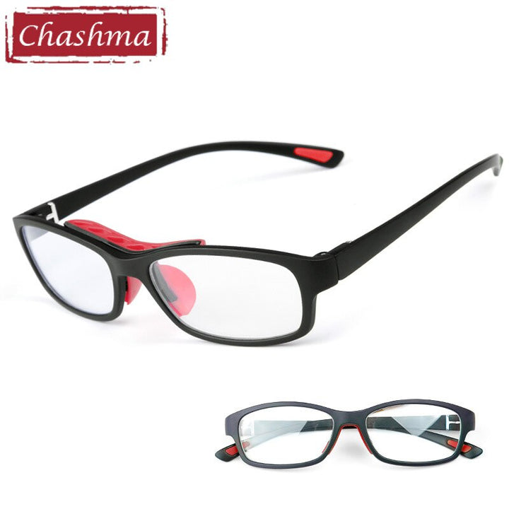 Chashma Ottica Unisex Full Rim Square Tr 90 Titanim Sport Goggle Eyeglasses 010 Full Rim Chashma Ottica
