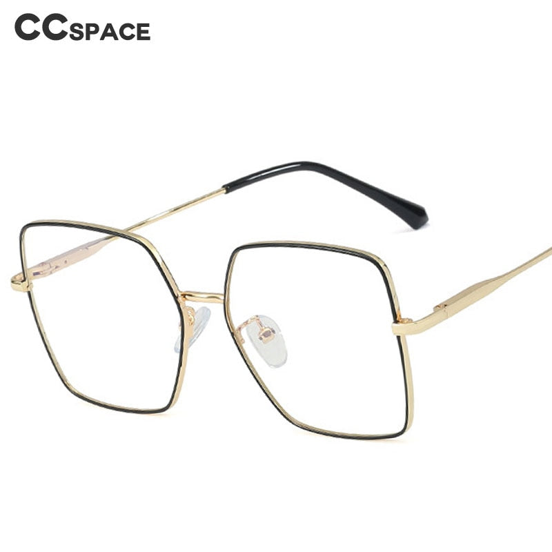 CCspace Unisex Full Rim Square Alloy Frame Eyeglasses 48241 Full Rim CCspace