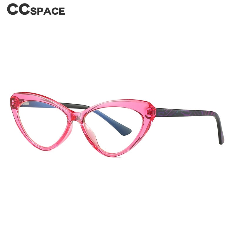 CCspace Unisex Full Rim Cat Eye Tr 90 Titanium Frame Eyeglasses 47532 Full Rim CCspace