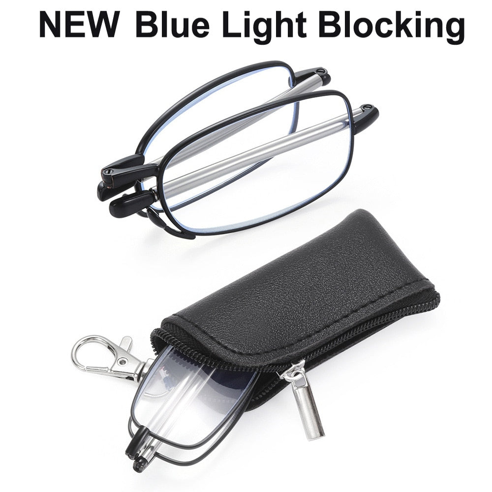 Gootrades Unisex Full Rim Square Alloy Foldable Reading Glasses 5923 Reading Glasses Gootrades +100 New Anti-blue light