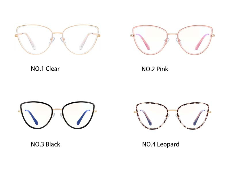 CCspace Women's Full Rim Cat Eyel Tr 90 Titanium Frame Eyeglasses 53369 Full Rim CCspace