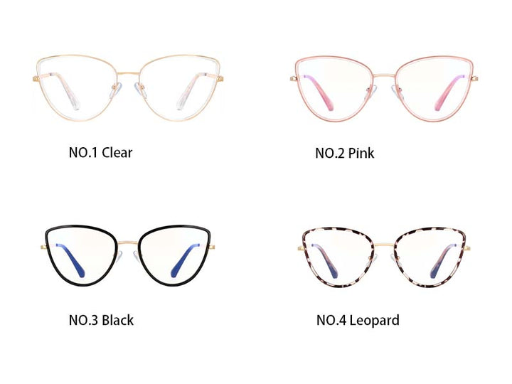 CCspace Women's Full Rim Cat Eyel Tr 90 Titanium Frame Eyeglasses 53369 Full Rim CCspace