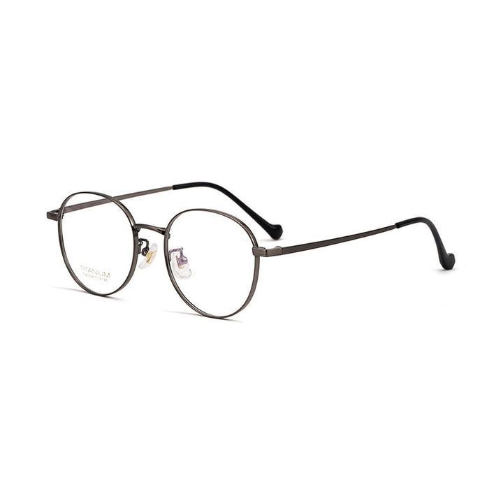 Hotochki Unisex Full Rim Polygon Beta Titanium Frame Eyeglasses 3933 Full Rim Hotochki gray