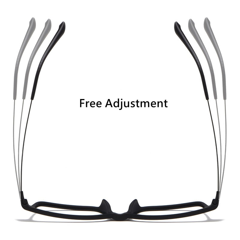 Yimaruili Men's Full Rim Resin Titanium Frame Eyeglasses HR8085 Full Rim Yimaruili Eyeglasses