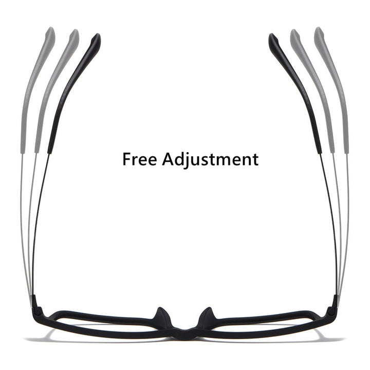 Yimaruili Men's Full Rim Resin Titanium Frame Eyeglasses HR8085 Full Rim Yimaruili Eyeglasses
