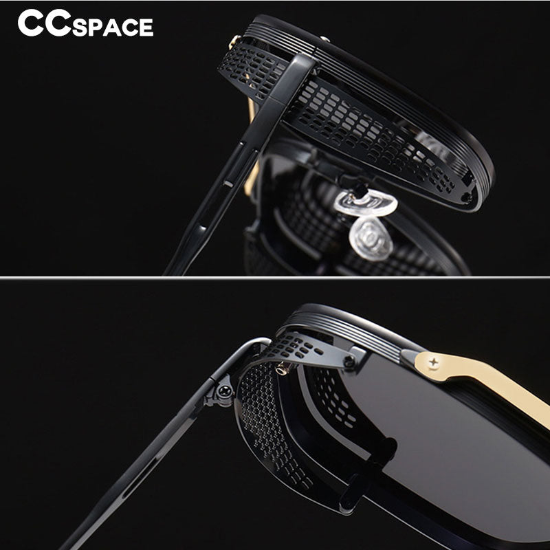 CCspace Unisex Full Rim Square Alloy Double Bridge Frame Sunglasses 46385 Sunglasses CCspace Sunglasses