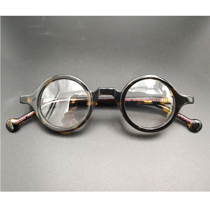 Yujo Unisex Full Rim Small Round Eyeglasses Acetate Y916 Full Rim Yujo
