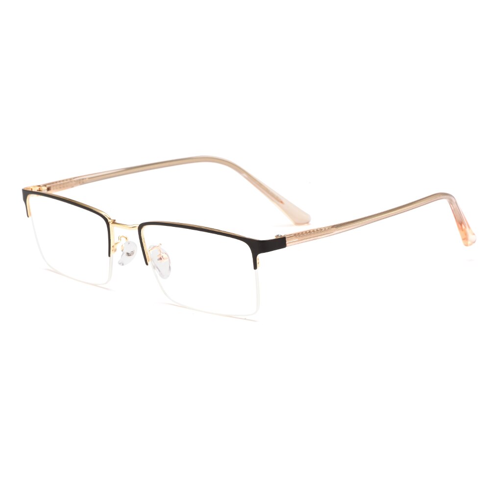 Gmei Men's Eyeglasses Semi Rim Metal Alloy Acetate Frame M18046 Semi Rim Gmei Optical C14