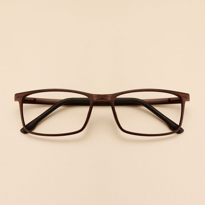Yimaruili Unisex Full Rim Imitation Wood Grain Resin Frame Eyeglasses 98056 Full Rim Yimaruili Eyeglasses