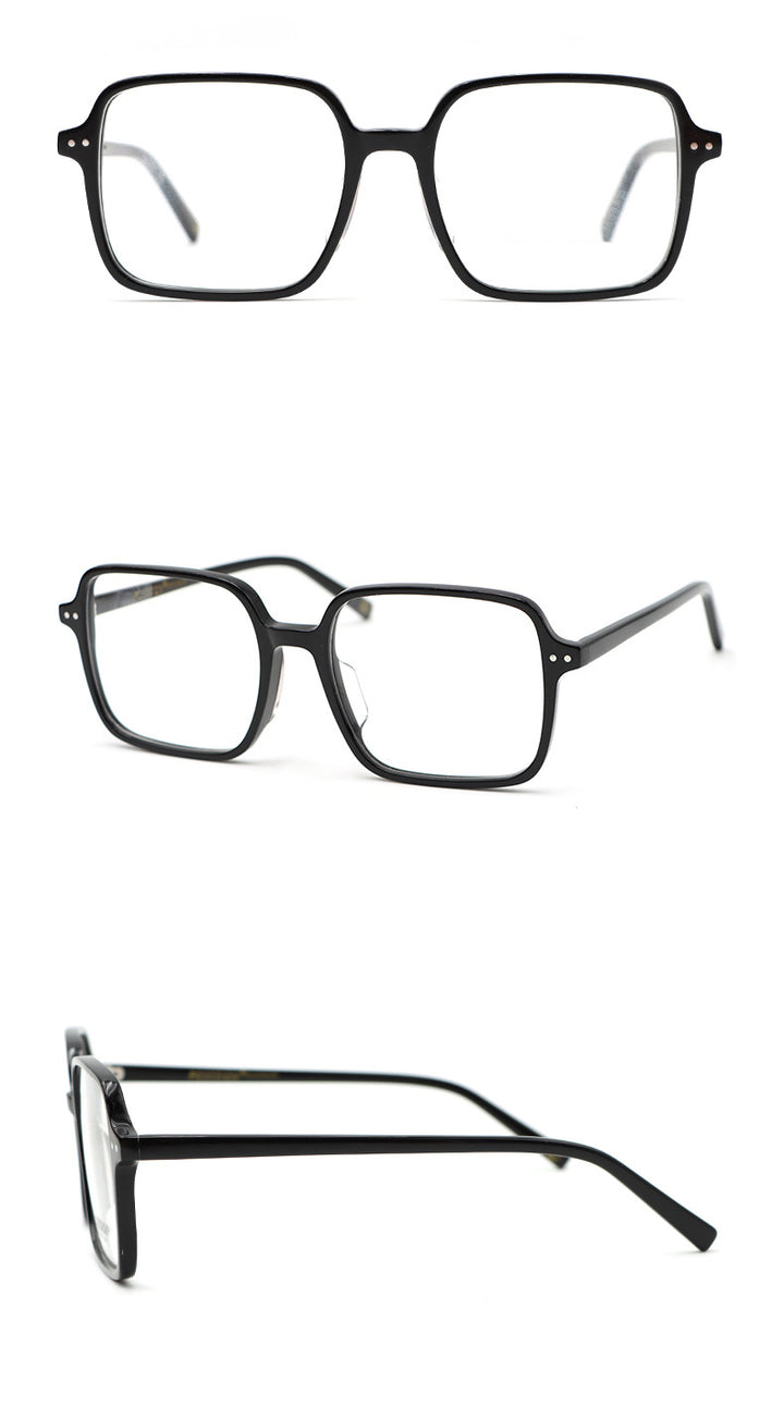 Hdcrafter Women's Full Rim Oversized Square Acetate Frame Eyeglasses Ps9105 Full Rim Hdcrafter Eyeglasses