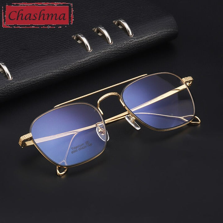 Chashma Unisex Square Full Rim Titanium Eyeglasses 8365 Full Rim Chashma