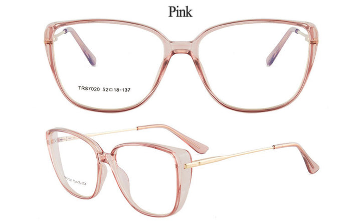 Hotony Women's Full Rim TR 90 Resin Cat Eye Frame Eyeglasses 7020 Full Rim Hotony
