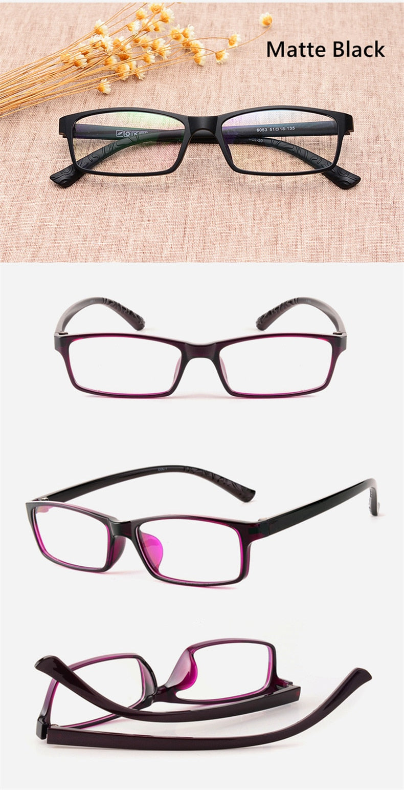 Yimaruili Unisex Full Rim TR 90 Resin Frame Customizable Lens Eyeglasses 6063 Full Rim Yimaruili Eyeglasses