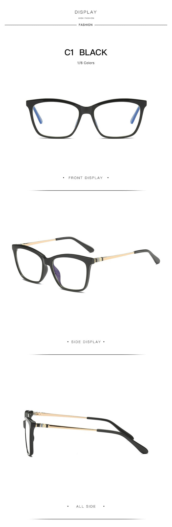 Hotochki Women's Full Rim Round TR-90 Resin Alloy Frame Eyeglasses 2060 Full Rim Hotochki