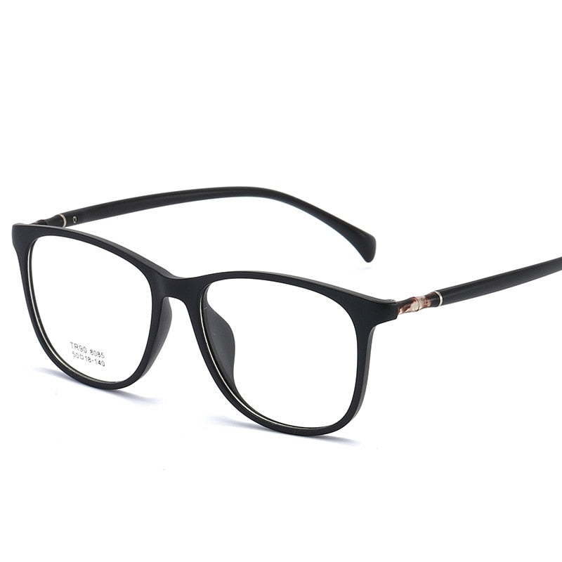 Reven Jate Unisex Full Rim Square Tr 90 Eyeglasses 8085 Full Rim Reven Jate Matt Black