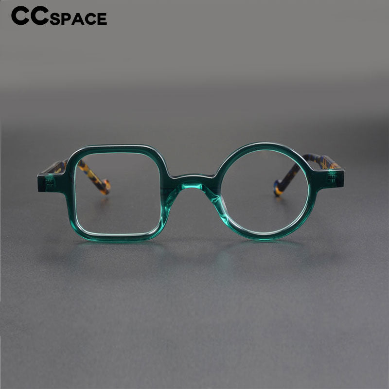 CCspace Unisex Full Rim Round/ Square Acetate Frame Eyeglasses 49307 Full Rim CCspace