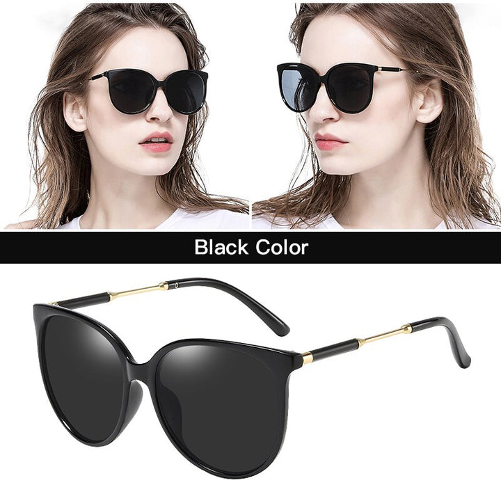 Aidien Women‘ s Full Rim Polycarbonate Frame Myopic Lens Sunglasses B350 Sunglasses Aidien Black 0 