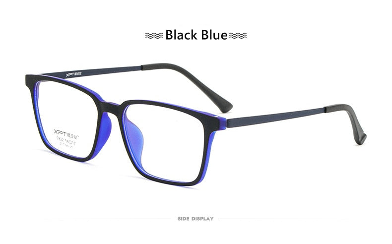 Yimaruili Men's Full Rim Square β Titanium TR 90 Resin Frame Eyeglasses 9822 Full Rim Yimaruili Eyeglasses
