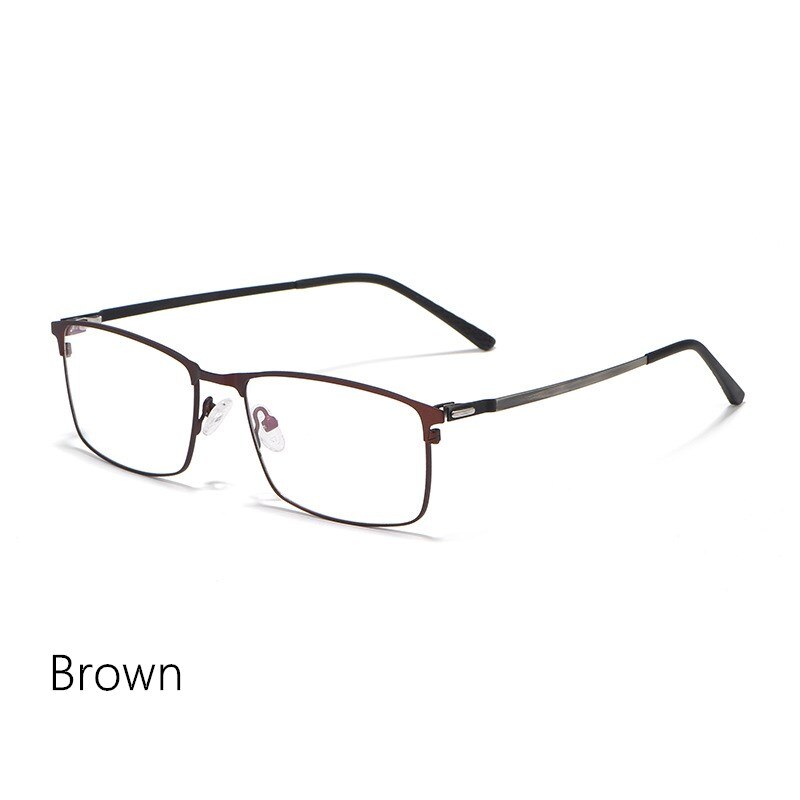Yimaruili Men's Full Rim Alloy Frame Eyeglasses P9847 Full Rim Yimaruili Eyeglasses Brown China