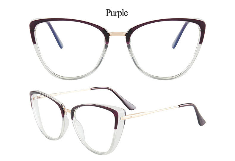 Hotony Women's Full Rim TR 90 Resin Cat Eye Frame Eyeglasses 7033 Full Rim Hotony