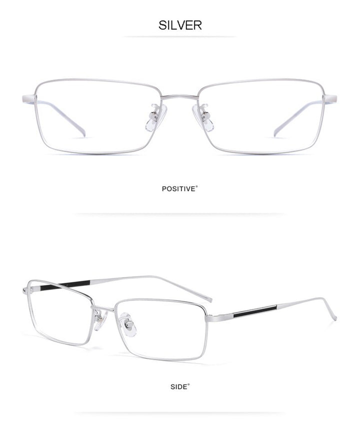 Aissuarvey Titanium Full Rim Frame Men's Rectangular Eyeglasses 1019a Full Rim Aissuarvey Eyeglasses   