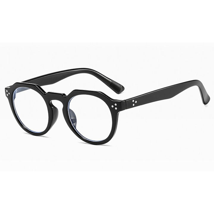 Hotochki Unisex Full Rim PC Plastic Resin Frame Eyeglasses 3395 Full Rim Hotochki black