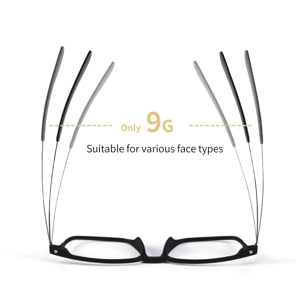 Hdcrafter Men's Full Rim Square Tr 90 Titanium Frame Eyeglasses 1601 Full Rim Hdcrafter Eyeglasses