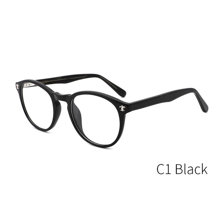 Kansept Women's Full Rim Round Injection Acetate Frame Eyeglasses Fg6003 Full Rim Kansept