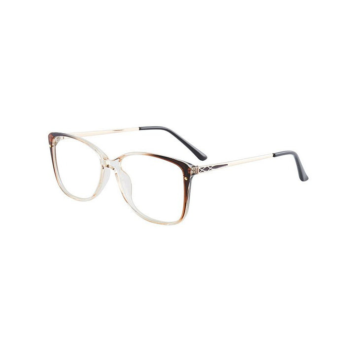 Hotony Women's Full Rim TR 90 Resin Square Frame Eyeglasses 7034 Full Rim Hotony TEA