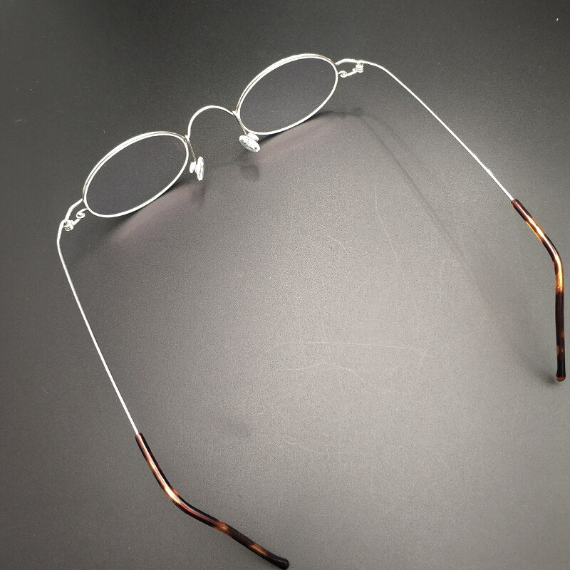 Yujo Unisex Full Rim Rectangel Stainless Steel Screwless Eyeglasses Y040 Full Rim Yujo