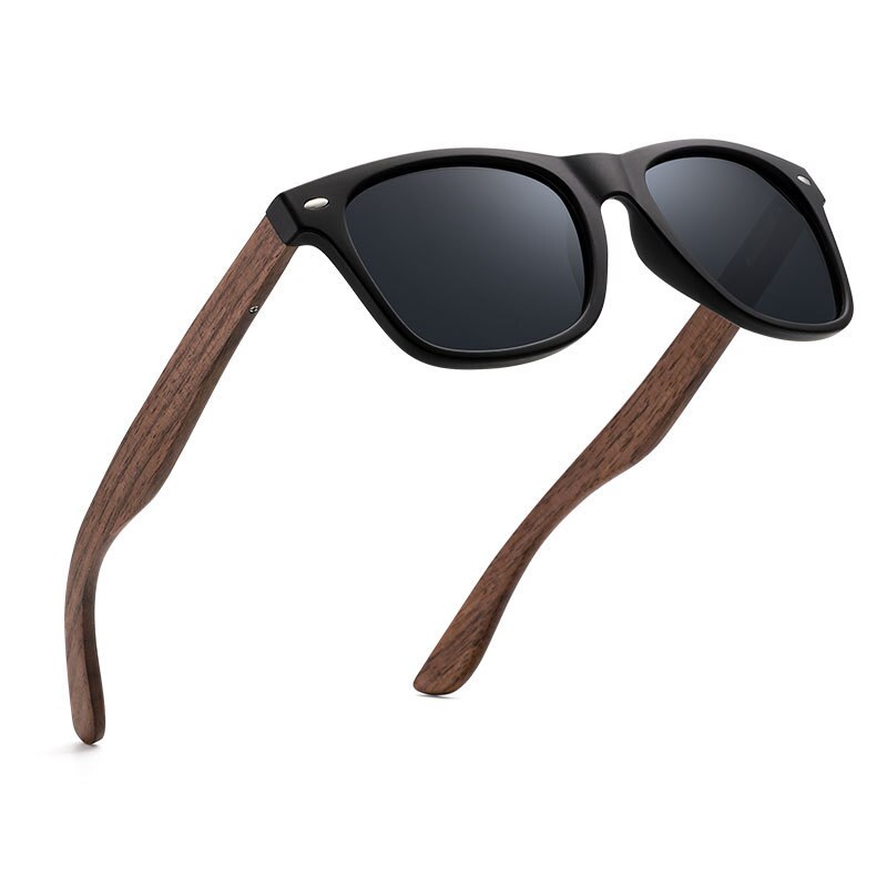 Yimaruili Men's Full Rim Wood Resin Frame HD Polarized Sunglasses 8004 Sunglasses Yimaruili Sunglasses