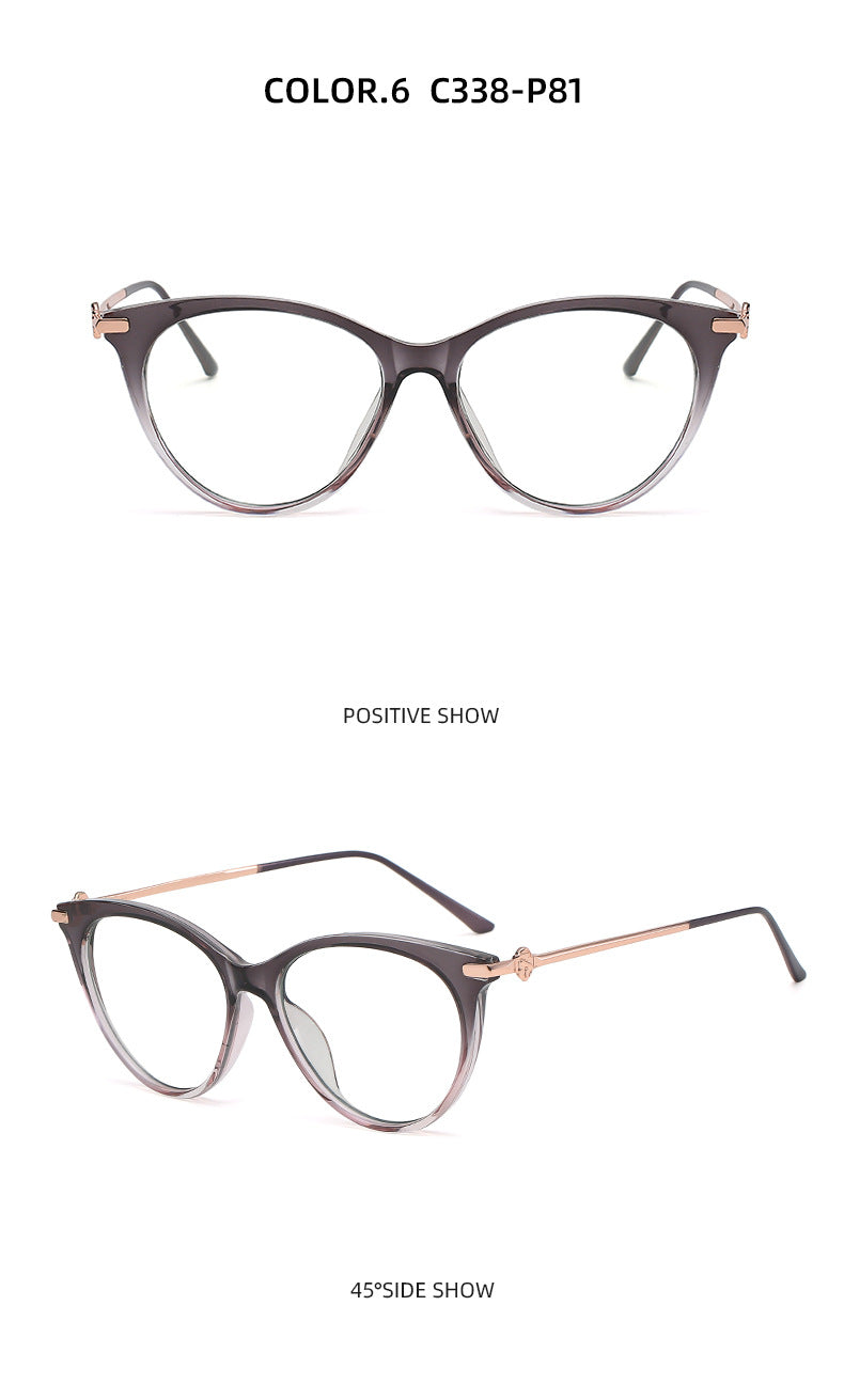Hotony Women's Full Rim Cat Eye TR 90 Resin Frame Eyeglasses Tr2335 Full Rim Hotony