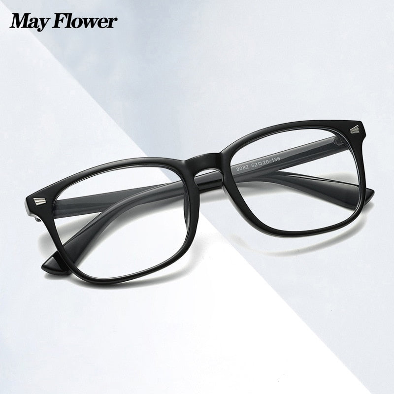 May Flower Women's Full Rim Big Square Acetate Reading Glasses Y095 Reading Glasses May Flower