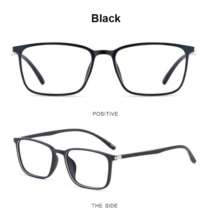 Hotony Unisex Full Rim Square TR 90 Resin Frame Eyeglasses 6633 Full Rim Hotony