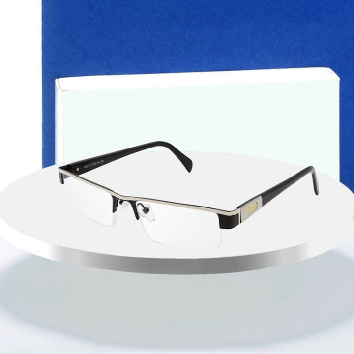 Hotochki Men's Semi Rim Stainless Steel Alloy Frame Reading Glasses D2015 Reading Glasses Hotochki